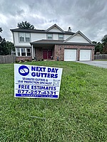 Gutter installation on Newberry Rd. in Gaithersburg, MD